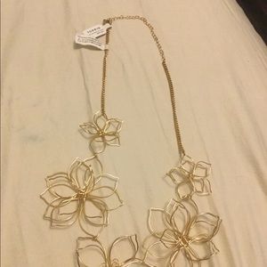 Golden flower necklace